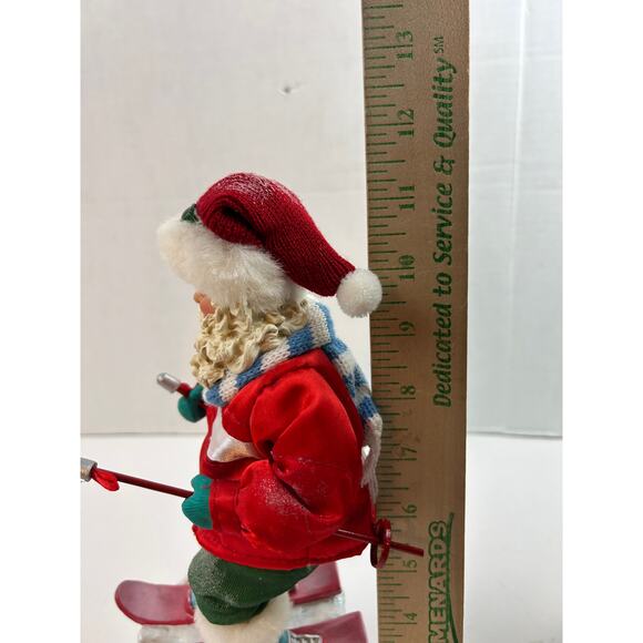 Vintage KSA Fabriché Skiing Santa Figurine Powder Hound Christmas Decor 12” - Picture 10 of 11
